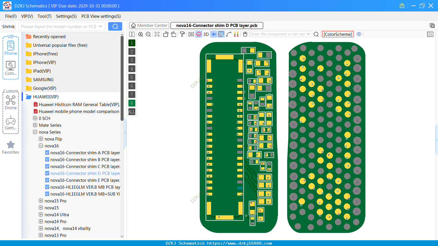 HUAWEI Nova16-Connector Shim D PCB Layer